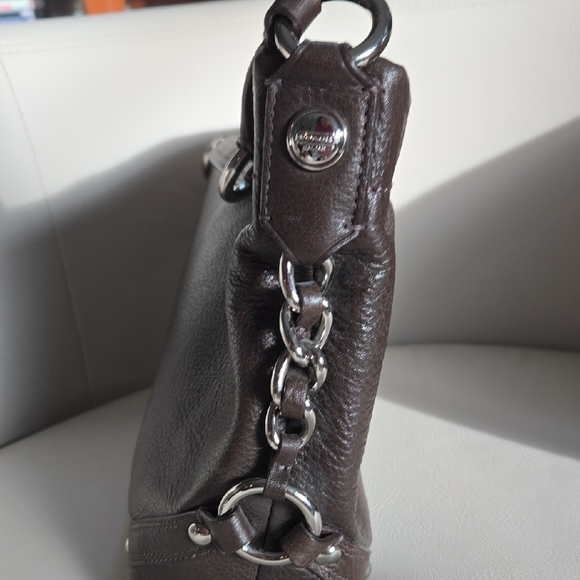 Coach Dark Brown Leather Shoulder Bag - Picture 4 of 13